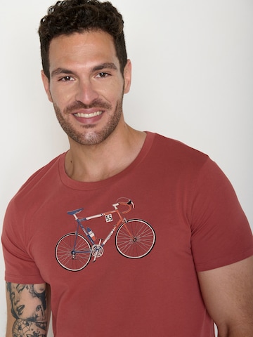 GREENBOMB Shirt 'Guide Bike Jacques' in Rood