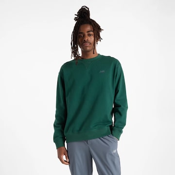 new balance Trui 'Athletics French Terry Crew' in Groen: voorkant