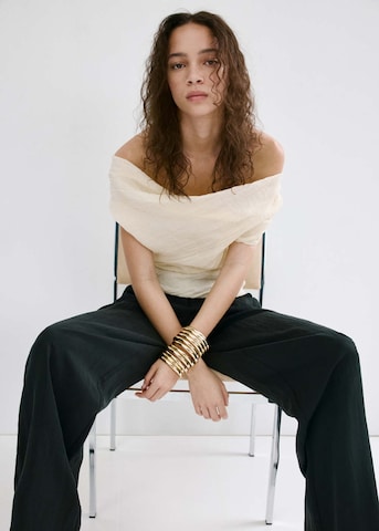 MANGO Wide Leg Hose 'Marga' in Schwarz