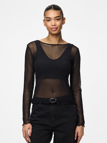 PIECES Shirt 'PCJulli' in Black: front