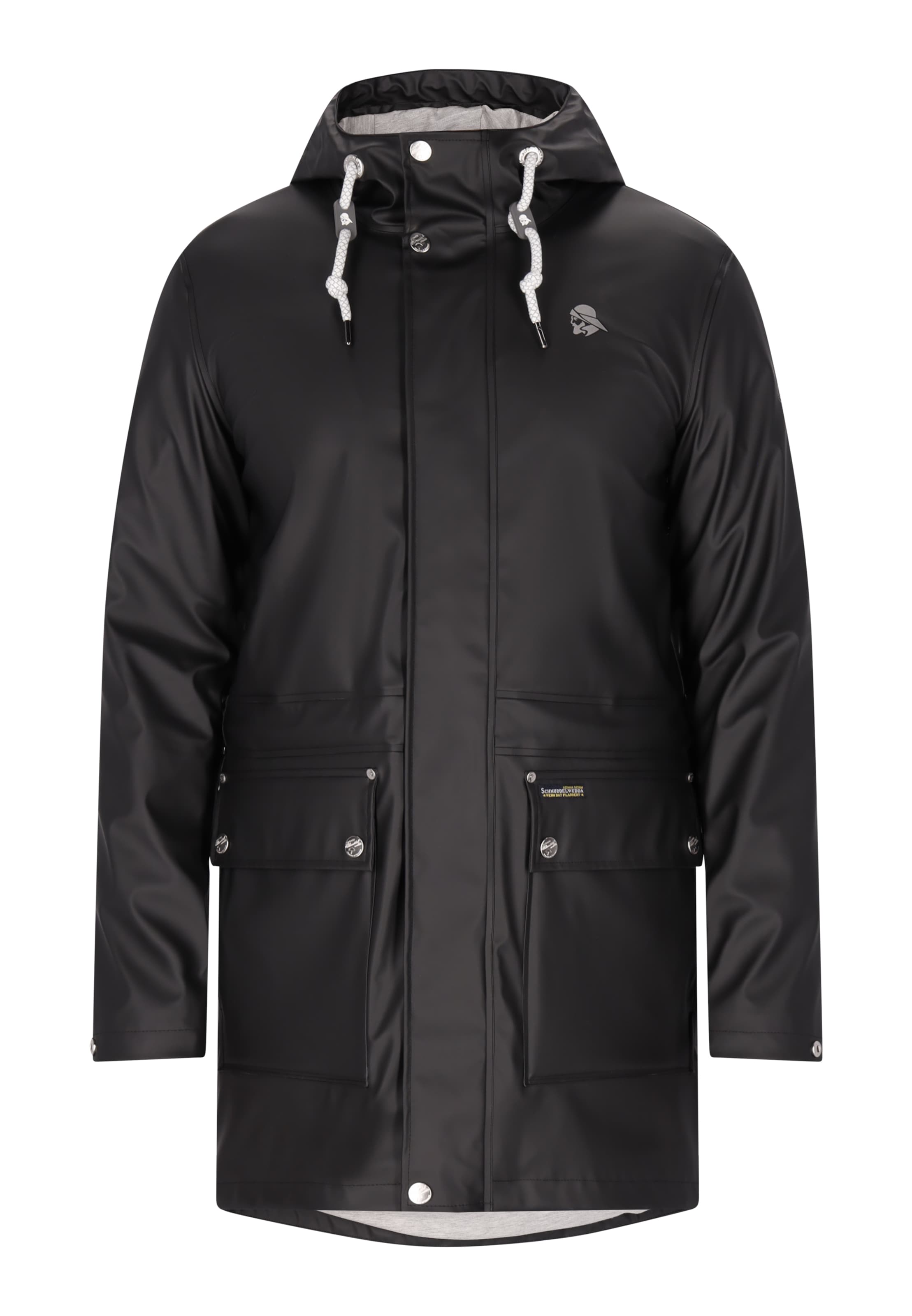 Schmuddelwedda Övergångsrock i svart: framsida