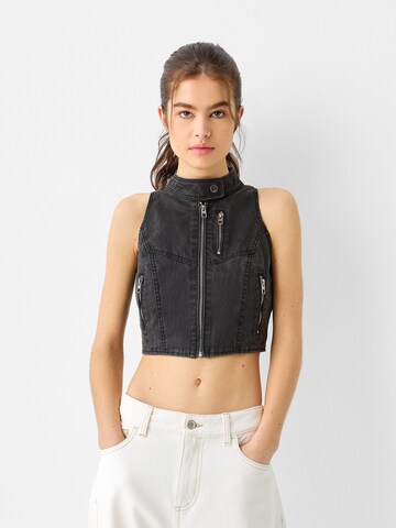 Bershka Bodywarmer in Grijs: voorkant