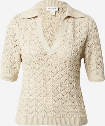 Pull-over Monki en beige : devant