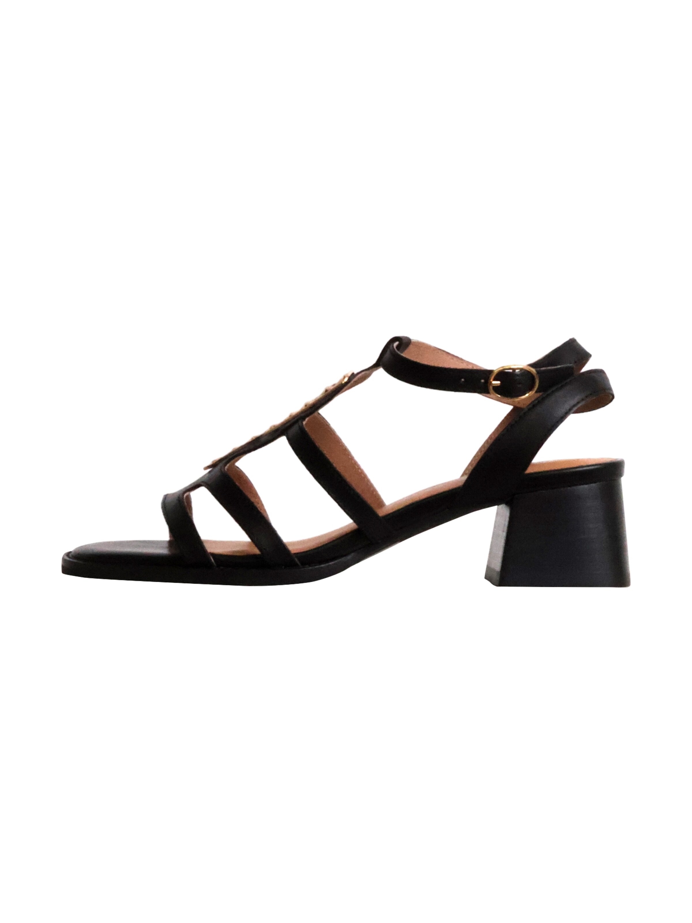 Sandalo 'Ledersandalen mit Absatz Catalina' di Emilie Karston in beige: frontale