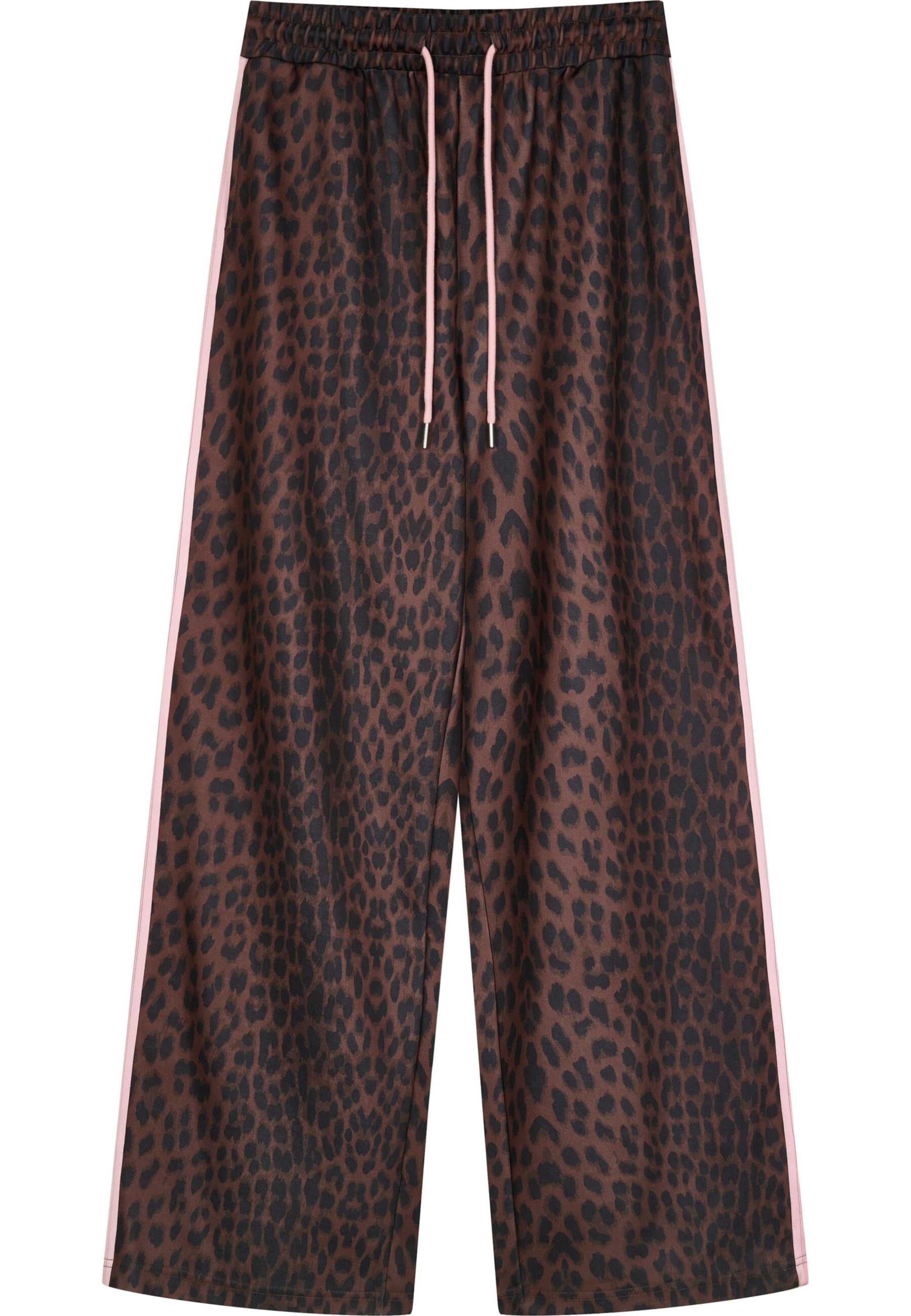 OH APRIL Byxa 'Kael' i choklad / gammalrosa / svart, Produktvy