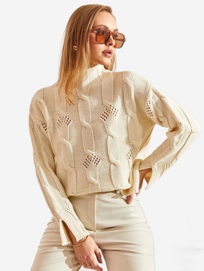 Bianco Lucci Pullover 'Pullover' em S-M em offwhite, Vista do artigo