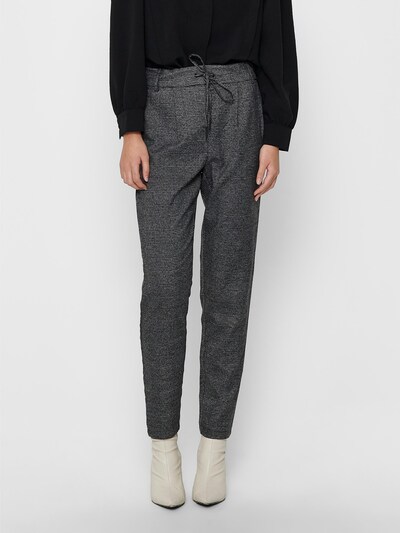 ONLY Pleat-Front Pants 'Poptrash' in Basalt grey / Stone / White, View model
