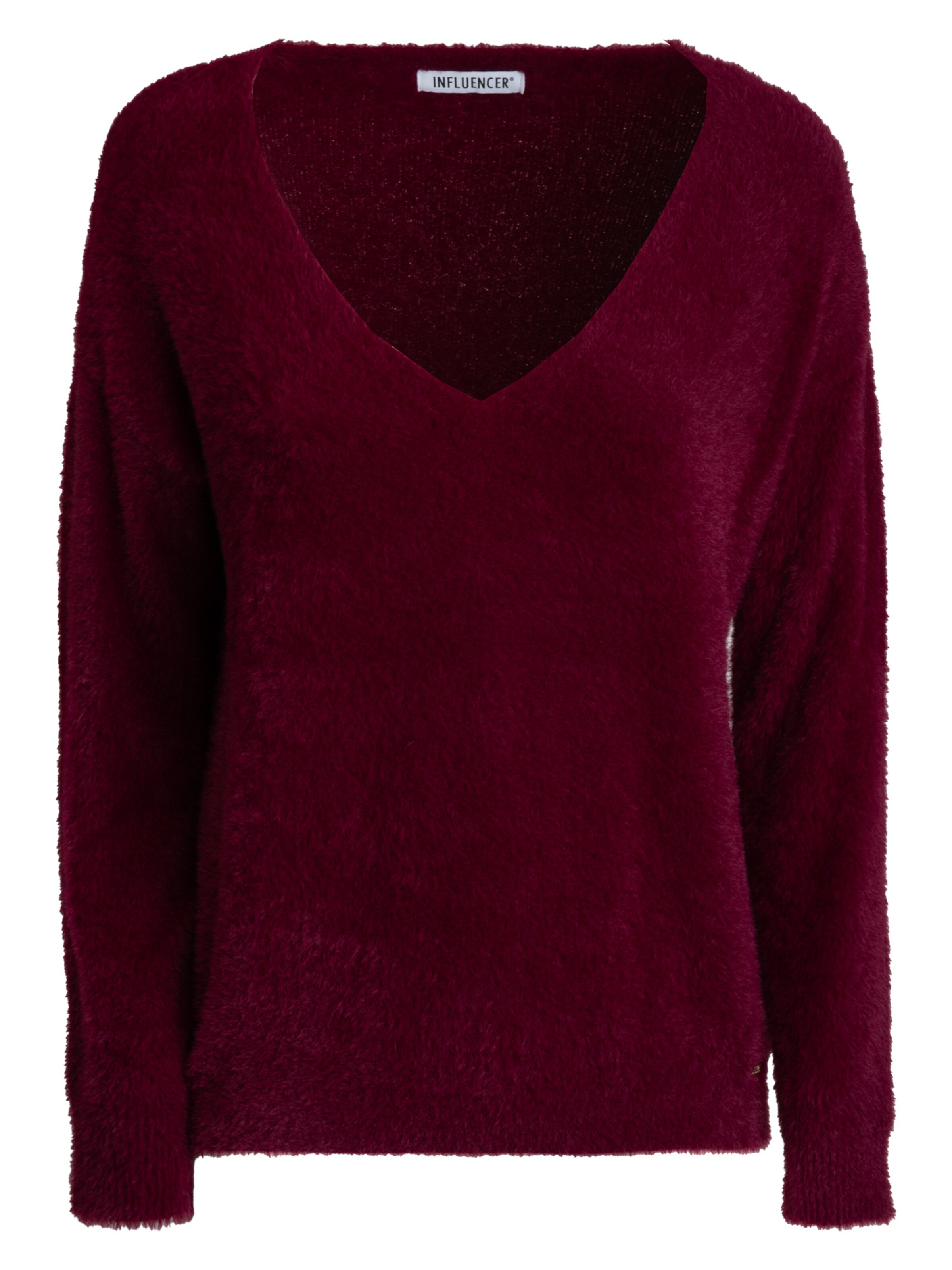 raudona Influencer Megztinis: priekis