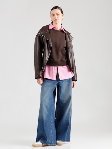 ONLY Sweatshirt 'ONLBEST' in Brown