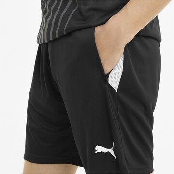 PUMA Regular Sportshorts 'TeamLiga' in Schwarz