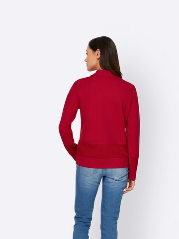 heine - Sudadera con cremallera en rojo