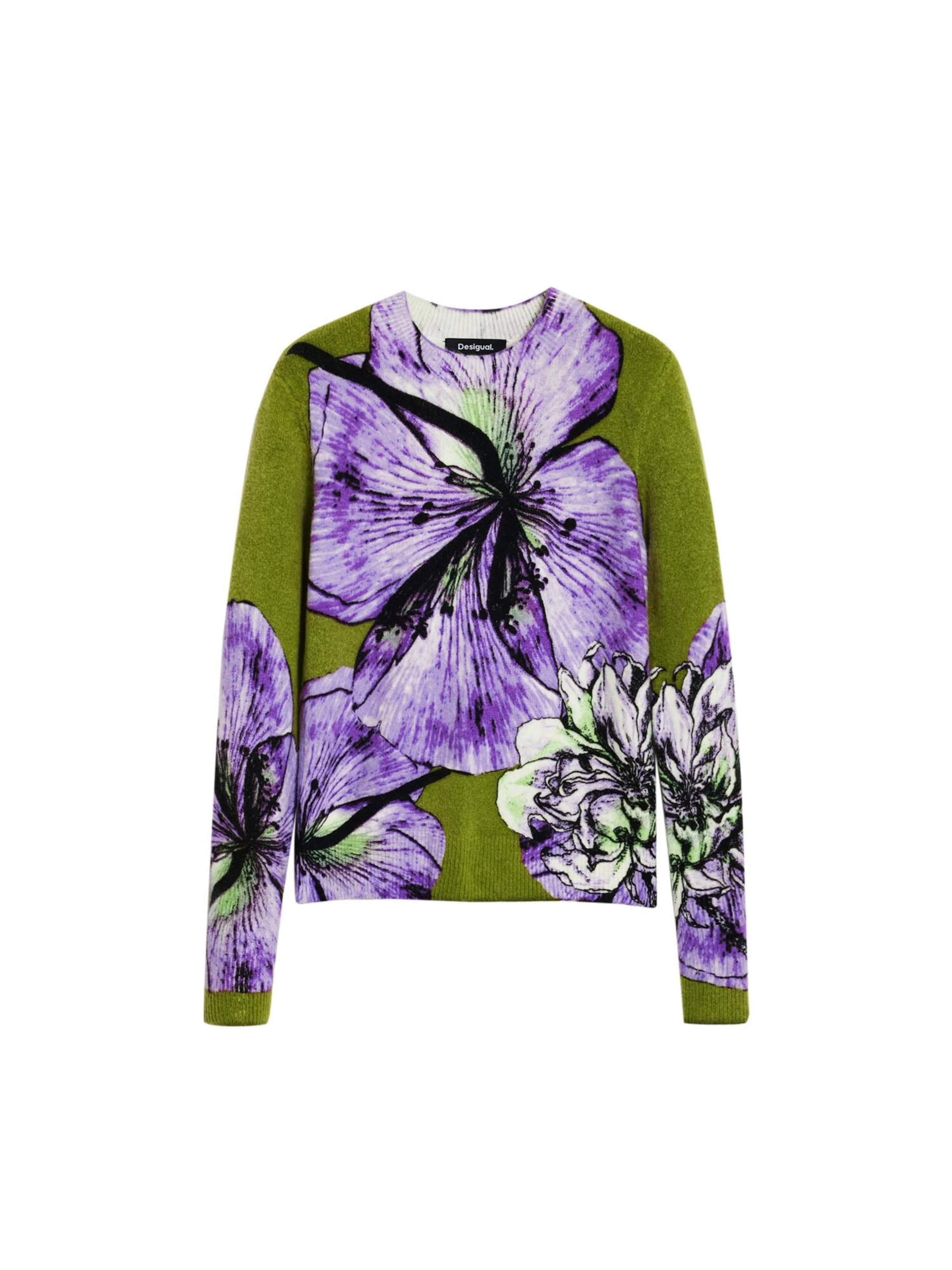 Desigual Kampsun, värv roheline: eest vaates