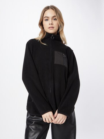 Monki Fleece jacket in Black: front