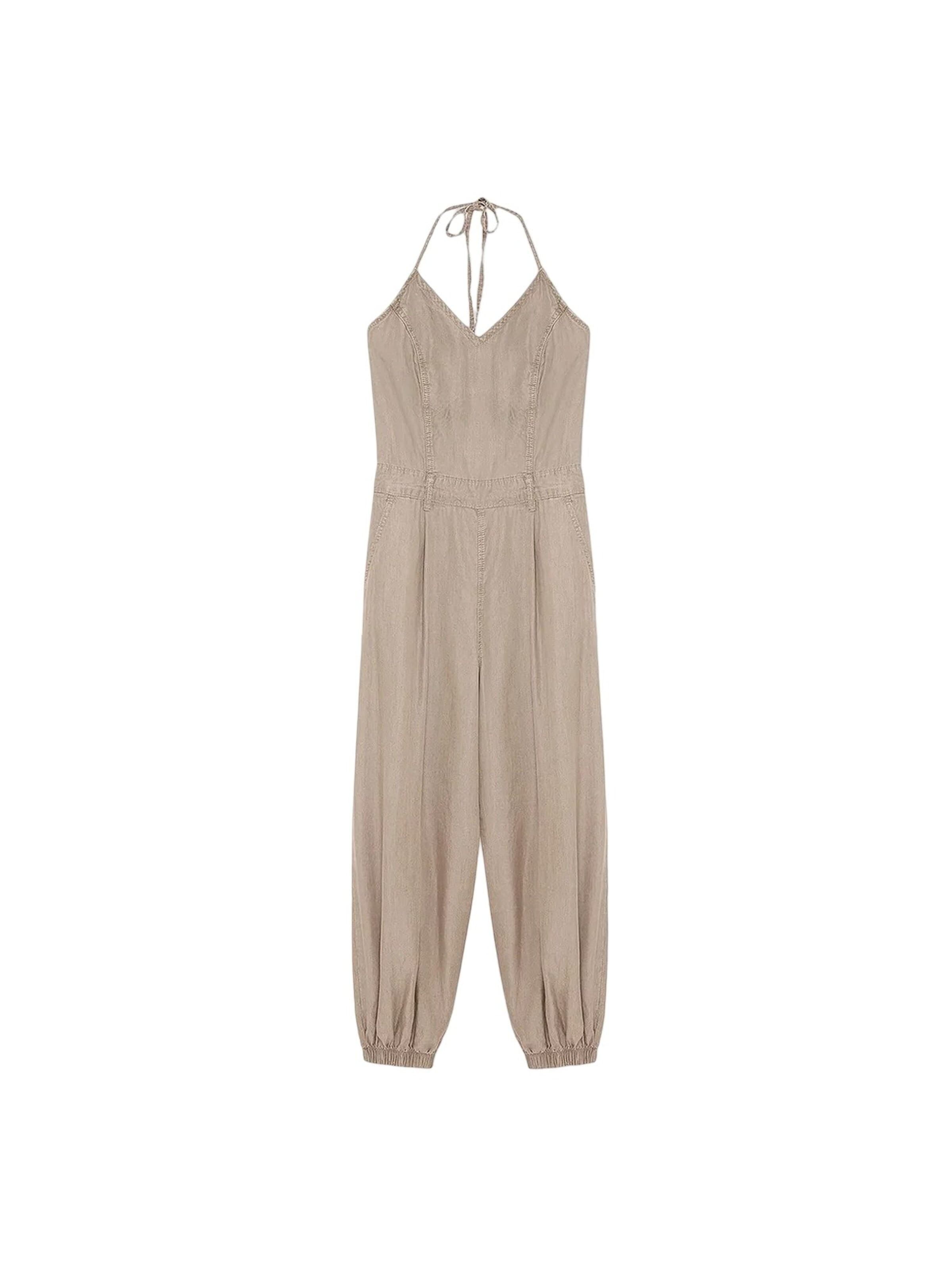 Combinaison 'Overalls' Dilvin en beige : devant