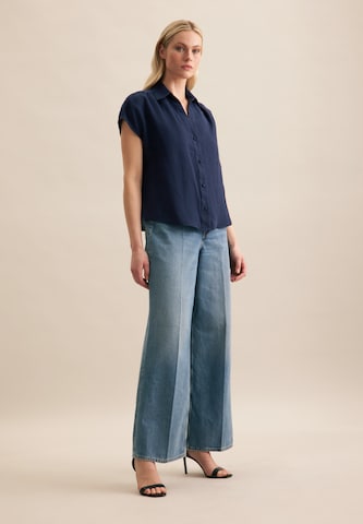 SEIDENSTICKER Blouse 'Schwarze Rose' in Blauw