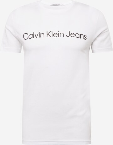 Calvin Klein Jeans Shirt in Wit: voorkant