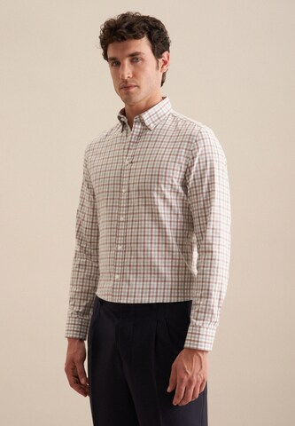 SEIDENSTICKER Comfort fit Business shirt in Beige: front