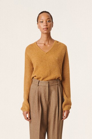 SOAKED IN LUXURY Pullover 'Tuesday' i brun: forside