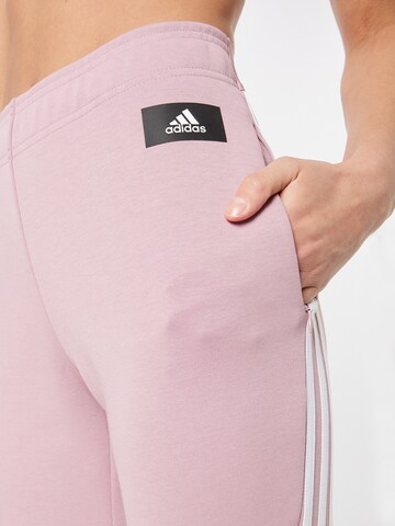 purpurinė ADIDAS SPORTSWEAR Prigludęs Sportinės kelnės 'Future Icons 3-Stripes '