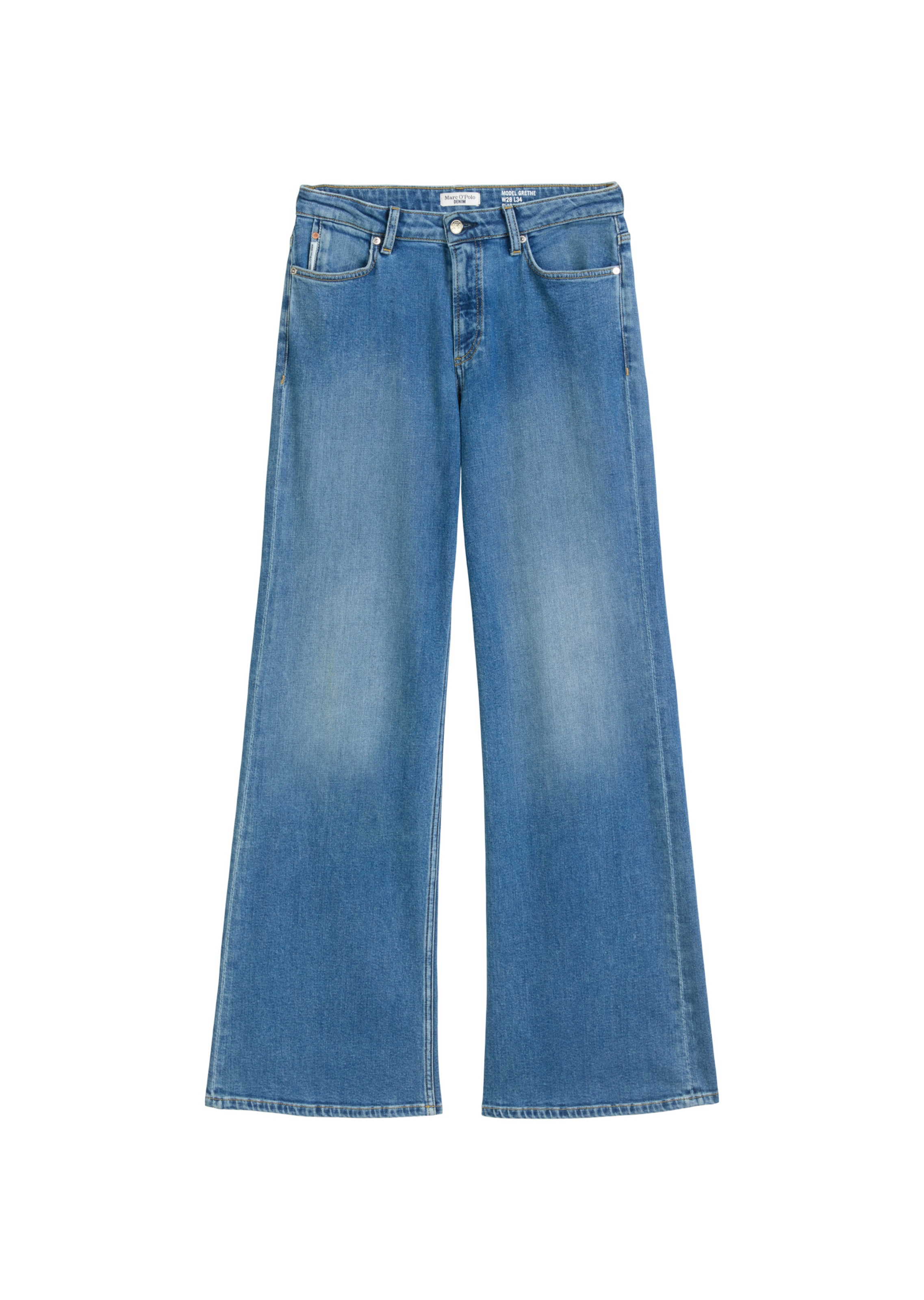 Marc O'Polo DENIM Flared Jeans in Blauw: voorkant