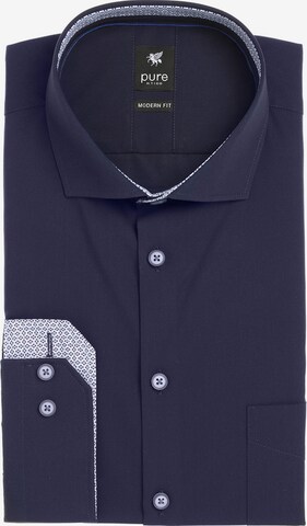 PURE Slim fit Button Up Shirt in Blue