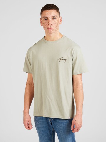 Tommy Jeans T-shirt i grön: framsida