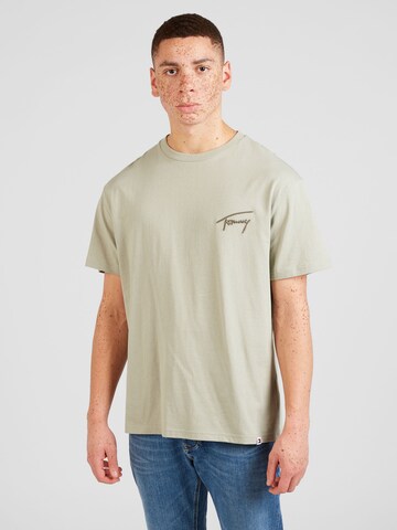 T-Shirt Tommy Jeans en vert : devant