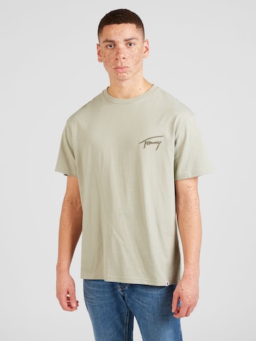 Tommy Jeans Shirt in Groen: voorkant