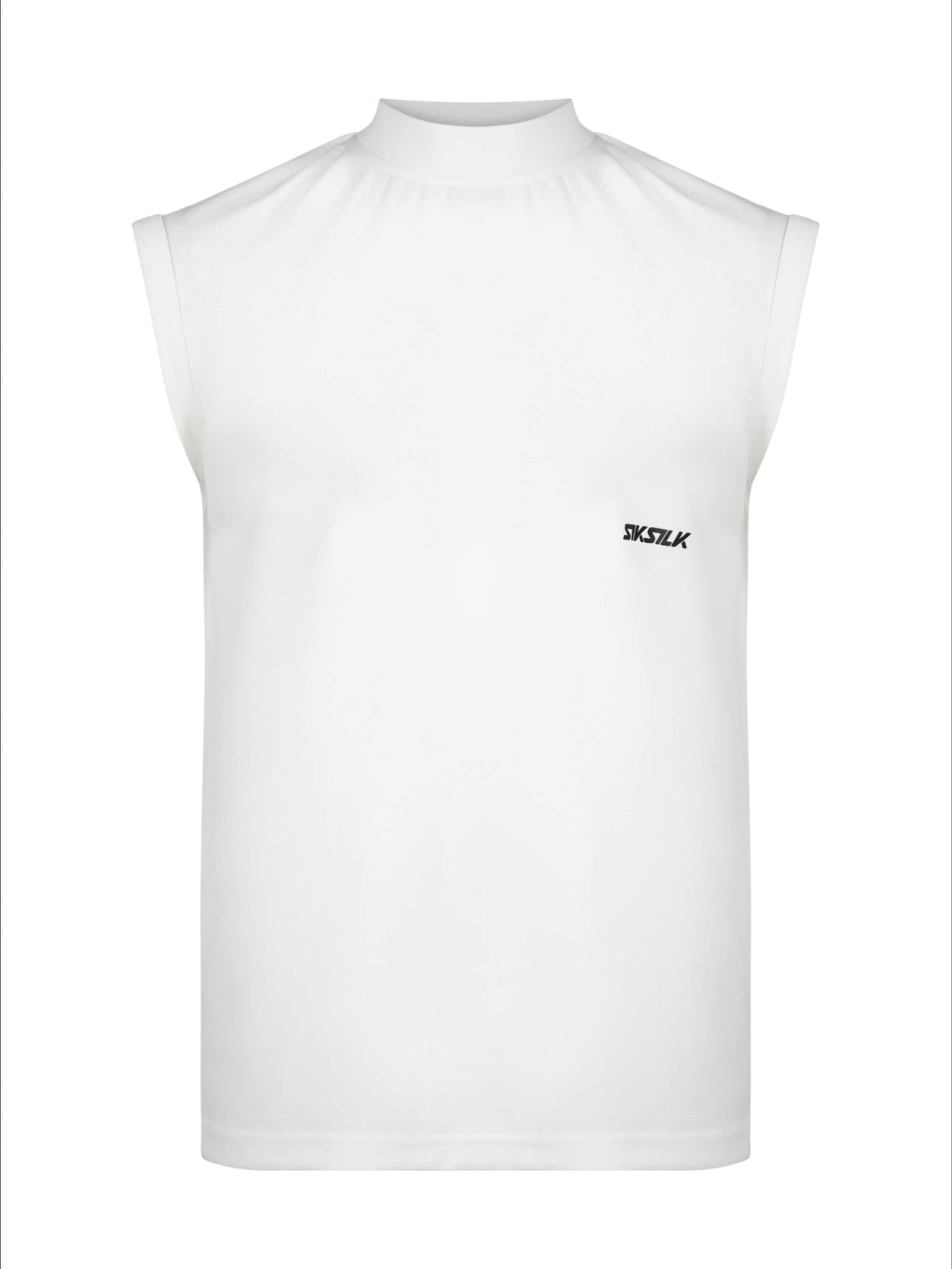 T-Shirt SikSilk en blanc : devant