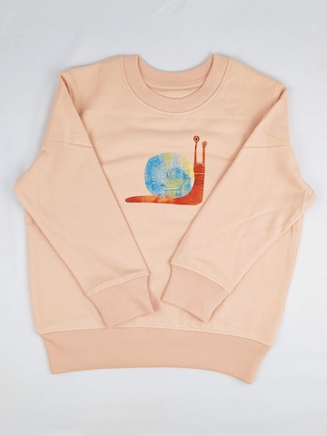 MelaDi Sweatshirt 'Schnecke' in Beige: Vorderseite
