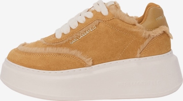 Karl Lagerfeld Matalavartiset tennarit värissä ruskea: etupuoli