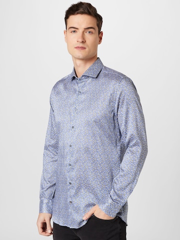 Coupe regular Chemise ETERNA en bleu : devant