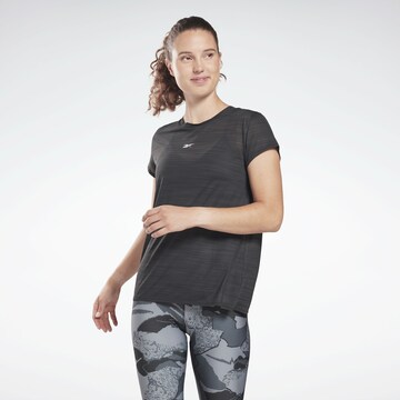 Tricou funcțional de la Reebok pe negru: față