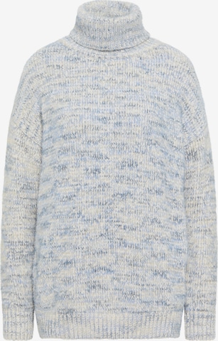 Pull-over oversize usha BLUE LABEL en bleu : devant