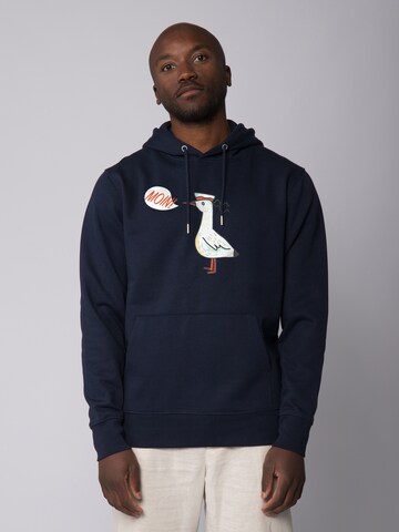 Watapparel Sweatshirt 'Moin Seagull' in Blauw: voorkant