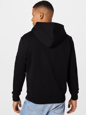 ALPHA INDUSTRIES Sweatshirt 'Alpha' in Zwart