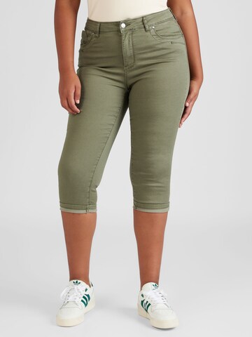 Z-One Kitsas Teksapüksid 'Jenna', värv roheline: eest vaates