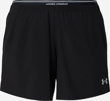 UNDER ARMOURregular Sportske hlače - crna boja: prednji dio