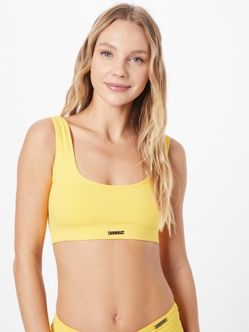 NEBBIA Athletic Bikini Top 'Miami' in Yellow: front
