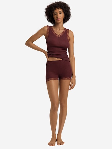 Haut ' Woolen Lace ' Hanro en marron