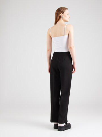 JDY Regular Trousers with creases 'JDYLOREEN' in Black