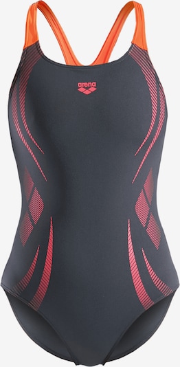 Maudymosi kostiumėlis 'Poseidonia Pro' iš ARENA, spalva – grafito / oranžinė / melionų spalva, Prekių apžvalga