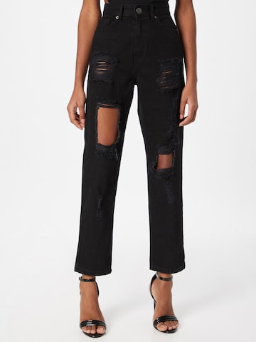 Nasty Gal Regular Jeans in Zwart: voorkant