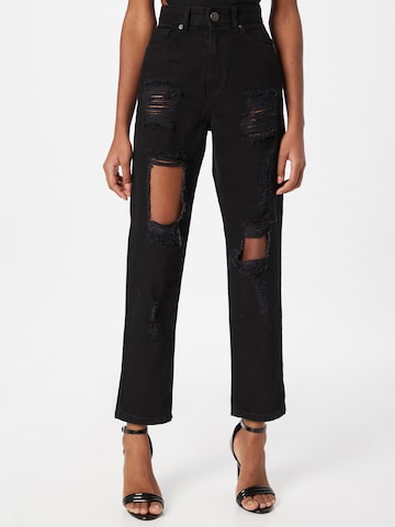 Regular Jeans de la Nasty Gal pe negru: față