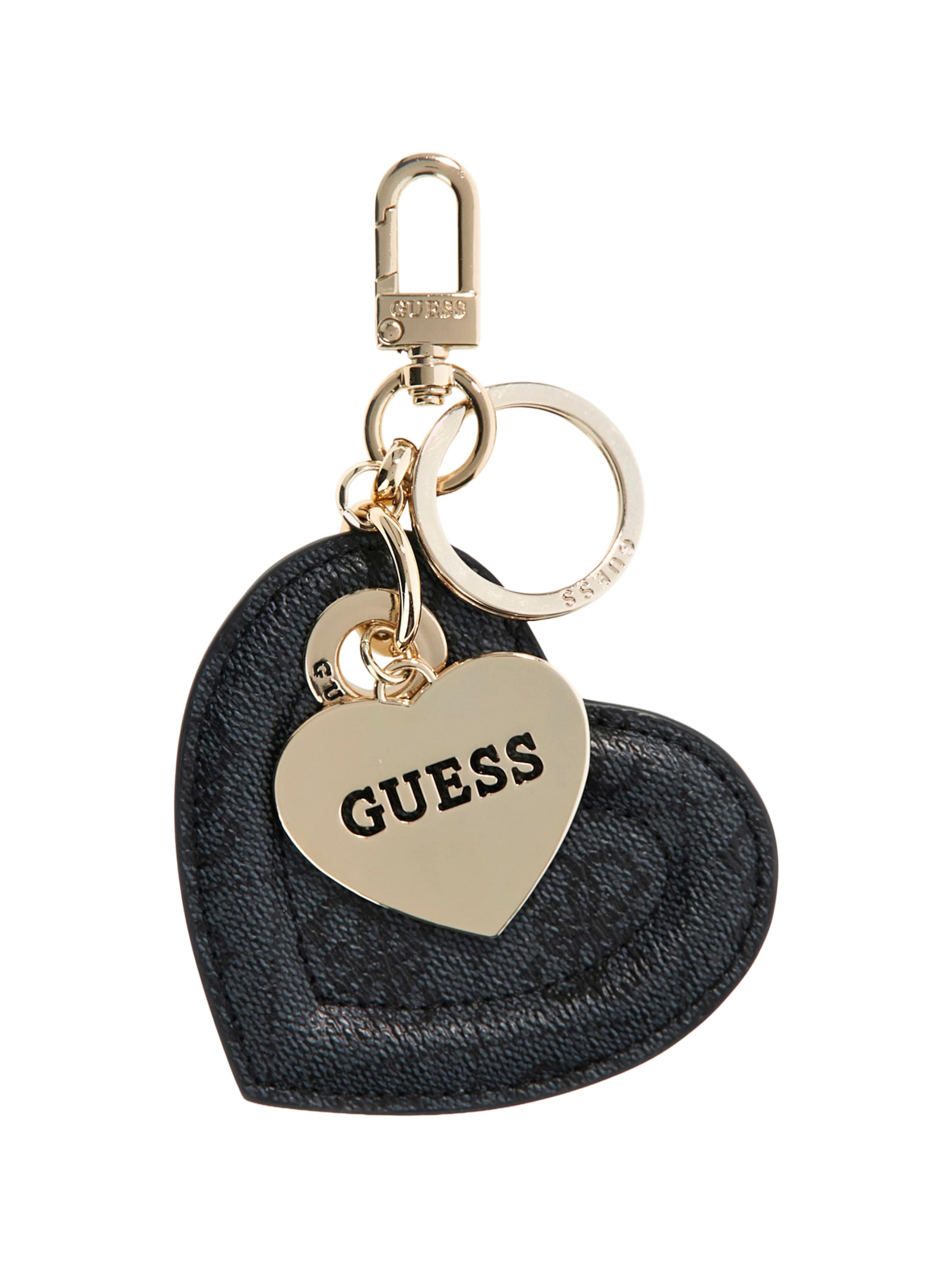 Breloc 'YESBA' de la GUESS pe negru: față