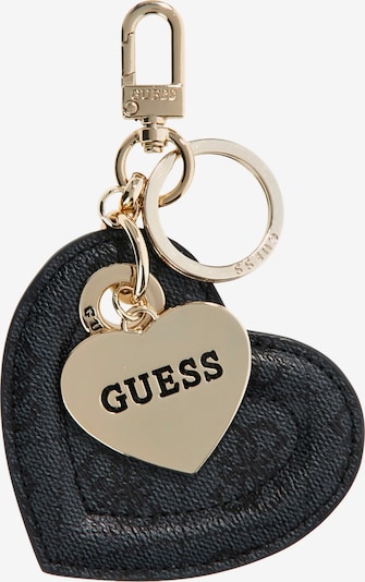 GUESS Schlüsselanhänger 'YESBA' in gold / schwarz, Produktansicht