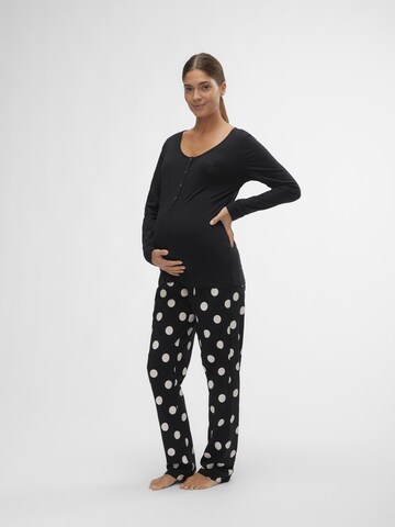 MAMALICIOUS Pyjama 'Mira' in Zwart: voorkant