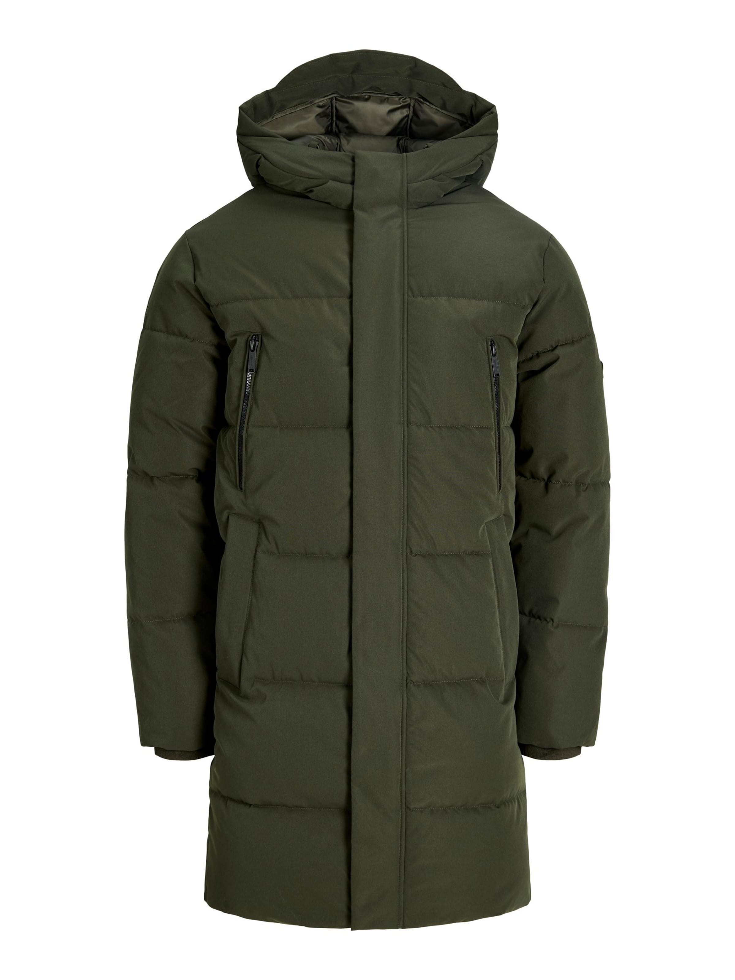 JACK & JONES Зимнее пальто 'JJEBecks' в Зеленый: спереди
