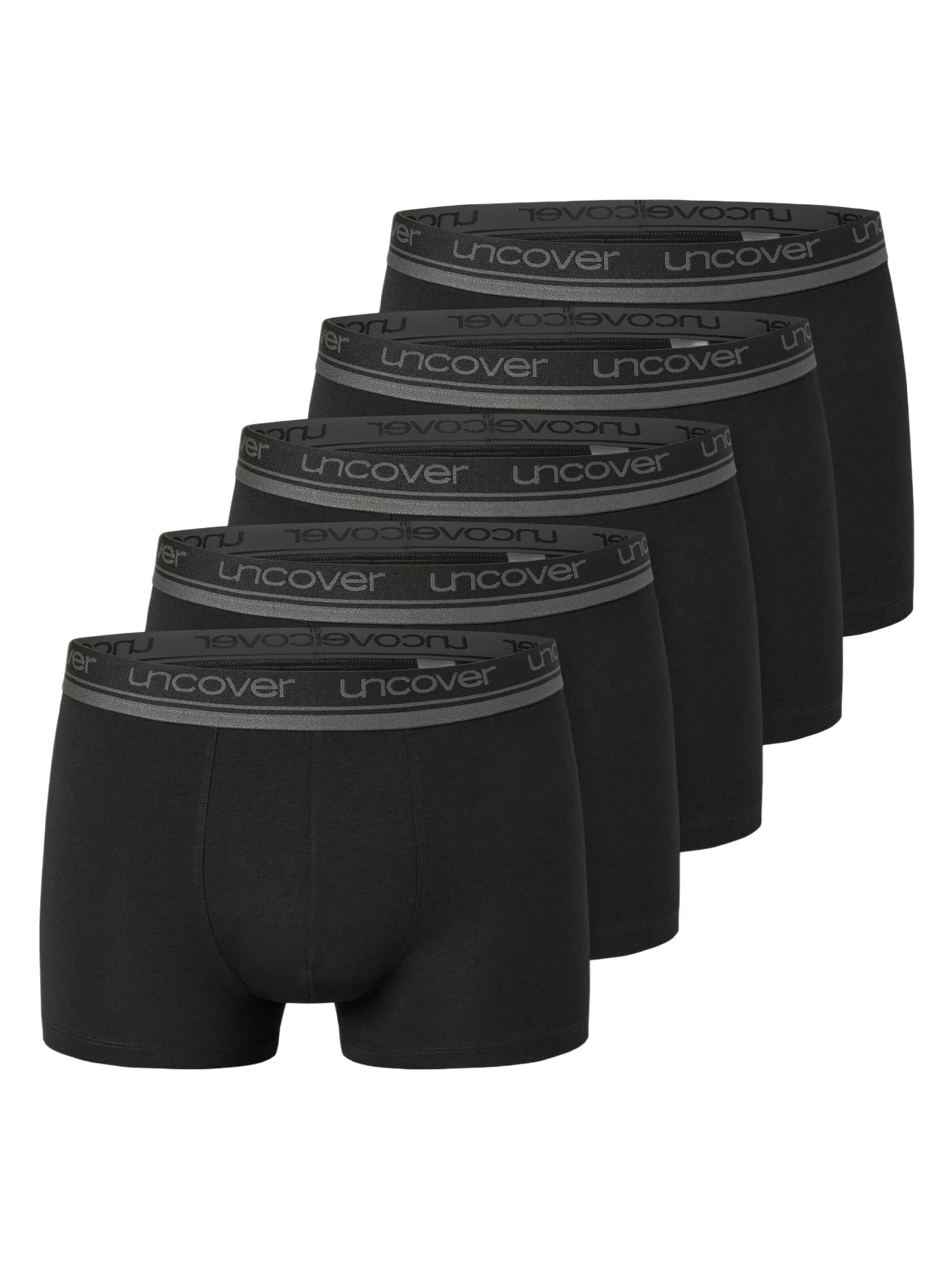 Pantaloncini intimi lunghi 'Cotton' di uncover by SCHIESSER in nero: frontale