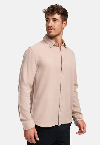 INDICODE JEANS Regular fit Button Up Shirt in Beige